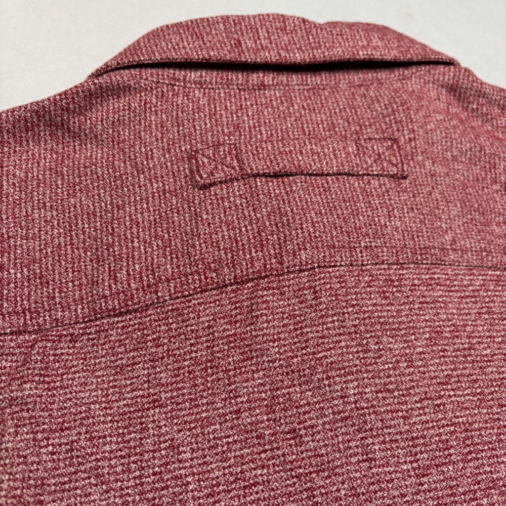 Duluth Trading Co Button Down Shirt Mens XL Red Textured Cotton Relaxed Fit - Picture 6 of 10